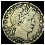 1915 Barber Half Dollar LIGHTLY CIRCULATED