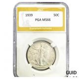 1939 Walking Liberty Half Dollar PGA MS66
