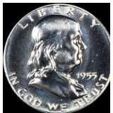 1955 Franklin Silver Half Dollar CHOICE PROOF