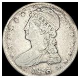 1838 Capped Bust Half Dollar LIGHTLY  CIRCULATED