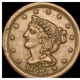 1853 Braided Hair Half Cent CLOSELY  UNCIRCULATED