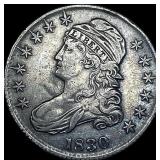 1830 Capped Bust Half Dollar NEARLY  UNCIRCULATED