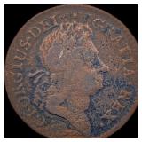 1723 Ireland Halfpenny George I LIGHTLY  CIRCULAT