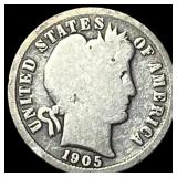 1905-O Silver Barber Dime NICELY CIRCULATED