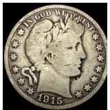 1915 Barber Half Dollar ABOUT UNCIRCULATED