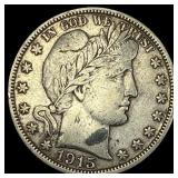 1915-S Silver Barber Half Dollar NEARLY  UNCIRCUL