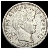 1905-S Silver Barber Dime CHOICE AU