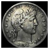 1898-S Silver Barber Half Dollar LIGHTLY  CIRCULA