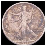 1918-D Walking Liberty Half Dollar LIGHTLY  CIRCU