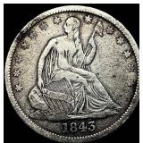 1843-O Seated Liberty Half Dollar LIGHTLY  CIRCUL
