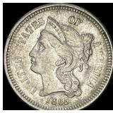 1865 Nickel Three-Cent Piece UNCIRCULATED