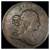 1804 Draped Bust Half Cent ABOUT UNCIRCULATED