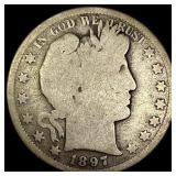 1897-S Silver Barber Half Dollar NICELY  CIRCULAT
