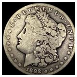 1892-CC Silver Morgan Dollar LIGHTLY  CIRCULATED
