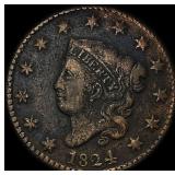 1824 Coronet Head Large Cent LIGHTLY  CIRCULATED