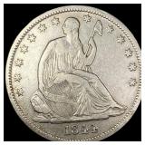 1844-O Silver Half Dollar LIGHTLY CIRCULATED
