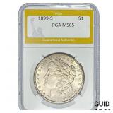 1899-S Morgan Silver Dollar PGA MS65