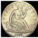 1839 No Drapery Seated Liberty Half Dollar  CIRC