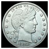1913 Barber Silver Quarter CLOSELY  UNCIRCULATED