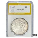 1897 Morgan Silver Dollar PGA MS63