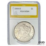 1904-O Morgan Silver Dollar PGA MS64