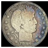 1897-O Silver Barber Quarter NICELY  CIRCULATED