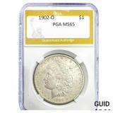 1902-S Morgan Silver Dollar PGA MS65