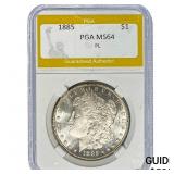 1885 Morgan Silver Dollar PGA MS64 PL