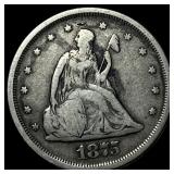 1875-S Silver Twenty Cents LIGHTLY CIRCULATED