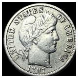 1897-O Silver Barber Dime NEARLY UNCIRCULATED