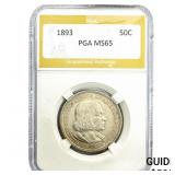 1893 Columbia Half Dollar PGA MS65