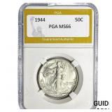 1944 Walking Liberty Half Dollar PGA MS66