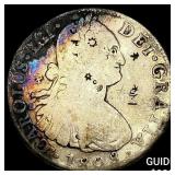 1808 Colonial Spain Silver 8 Reales Chopmarks NEAR