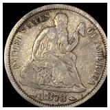 1873 Arrows Seated Liberty Dime LIGHTLY  CIRCULAT