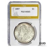 1897 Morgan Silver Dollar PGA MS65