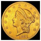 1851 Liberty Head $20 Double Eagle CLOSELY  UNCIR