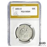 1855-O Seated Liberty Half Dollar PGA MS64