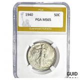 1940 Walking Liberty Half Dollar PGA MS65