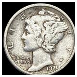 1921-D Silver Mercury Dime LIGHTLY CIRCULATED