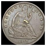 1877 Seated Liberty Half Dollar CLOSELY  UNCIRCUL