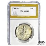 1944-D Walking Liberty Half Dollar PGA MS66