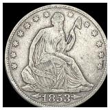 1853-O Arrows Seated Liberty Half Dollar  ABOUT U