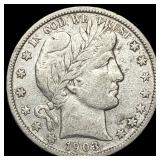 1903-S Silver Barber Half Dollar NEARLY  UNCIRCUL