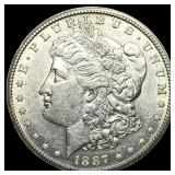 1887-S Silver Morgan Dollar CHOICE AU