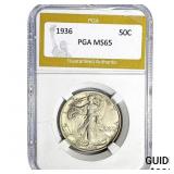 1936 Walking Liberty Half Dollar PGA MS65