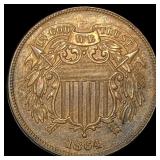 1864 Bronze Two-Cent Piece ABOUT UNCIRCULATED