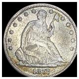 1877 Seated Liberty Half Dollar NEARLY  UNCIRCULA