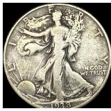 1938-D Walking Liberty Half Dollar LIGHTLY  CIRCU