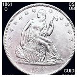 1861-O CSA OBV Seated Lib Half Dollar CHOICE BU+