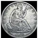 1861-O Seated Liberty Half Dollar NEARLY  UNCIRCU